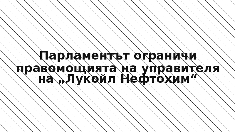 Парламентът ограничи правомощията на управителя на „Лукойл Нефтохим“