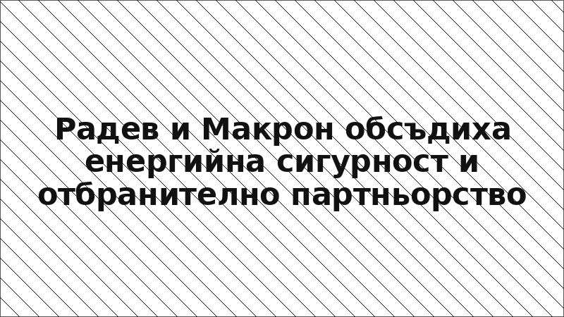 Радев и Макрон обсъдиха енергийна сигурност и отбранително партньорство