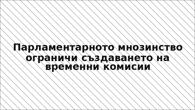 Парламентарното мнозинство ограничи създаването на временни комисии