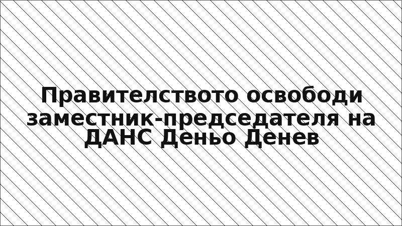 Правителството освободи заместник-председателя на ДАНС Деньо Денев