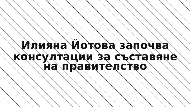Илияна Йотова започва консултации за съставяне на правителство
