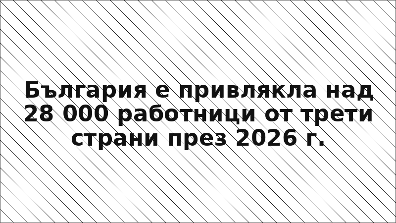 България е привлякла над 28 000 работници от трети страни през 2026 г.