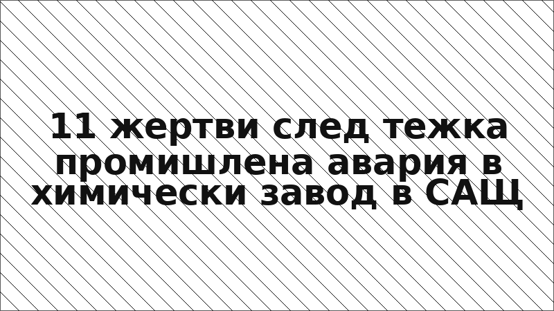 11 жертви след тежка промишлена авария в химически завод в САЩ