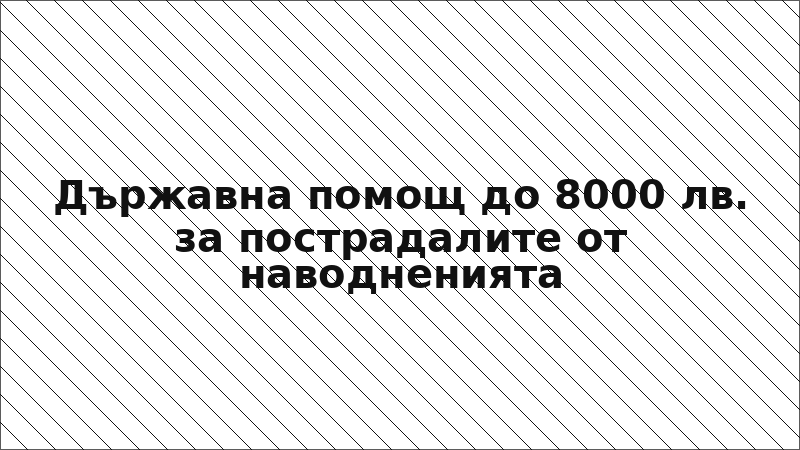 Държавна помощ до 8000 лв. за пострадалите от наводненията
