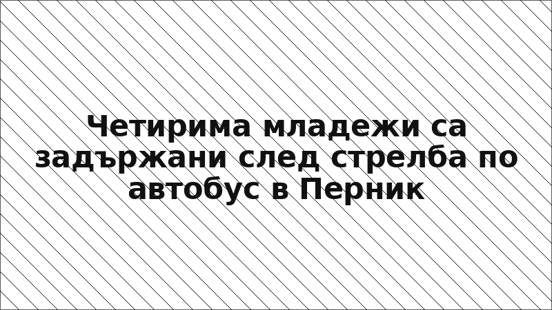 Четирима младежи са задържани след стрелба по автобус в Перник