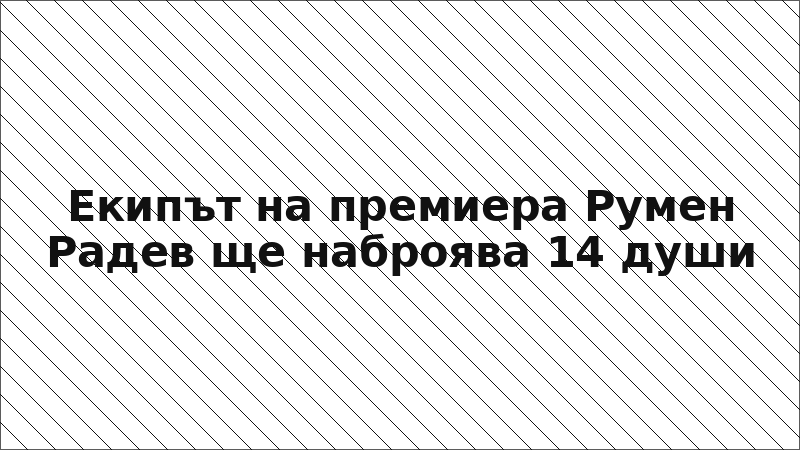 Екипът на премиера Румен Радев ще наброява 14 души