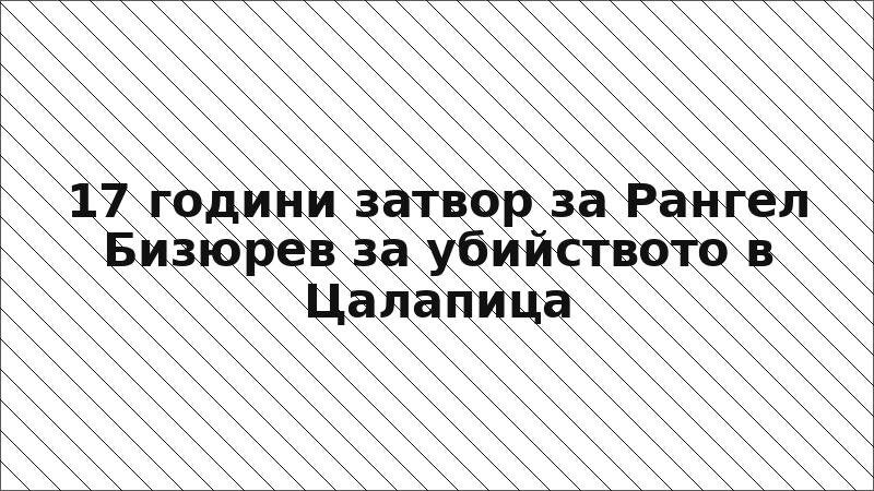 17 години затвор за Рангел Бизюрев за убийството в Цалапица