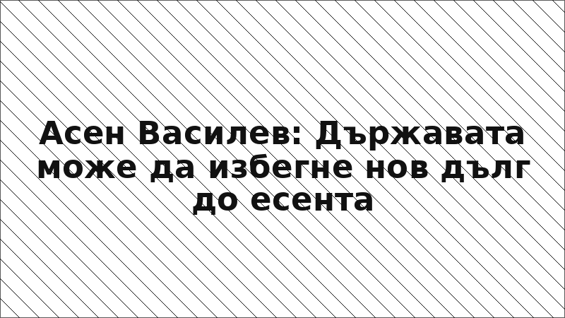 Асен Василев: Държавата може да избегне нов дълг до есента