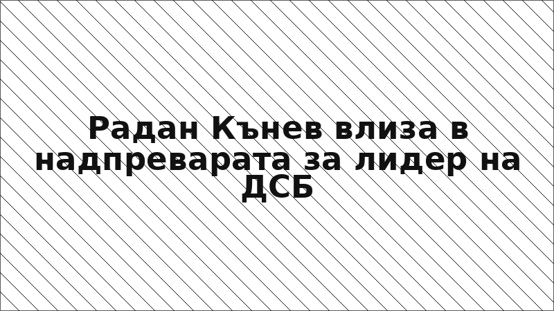 Радан Кънев влиза в надпреварата за лидер на ДСБ
