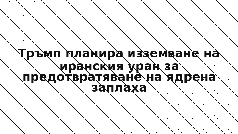 Тръмп планира изземване на иранския уран за предотвратяване на ядрена заплаха