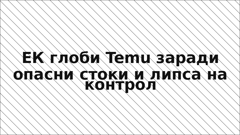 ЕК глоби Temu заради опасни стоки и липса на контрол
