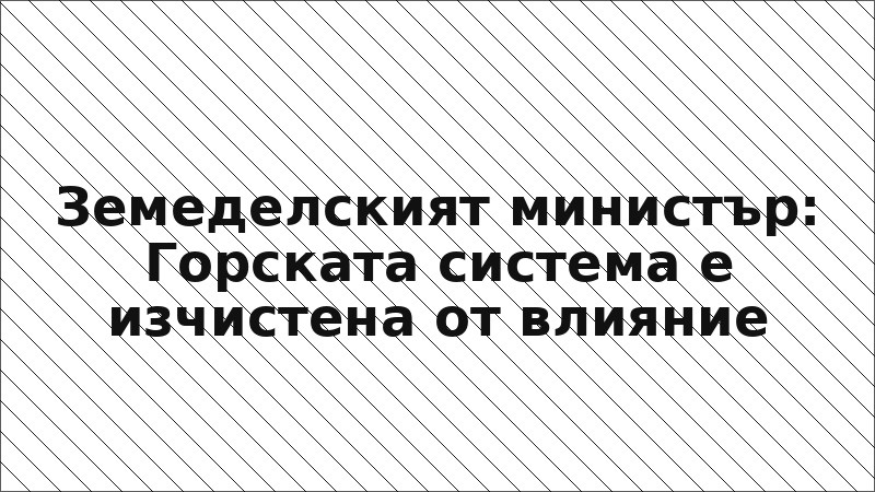 Земеделският министър: Горската система е изчистена от влияние