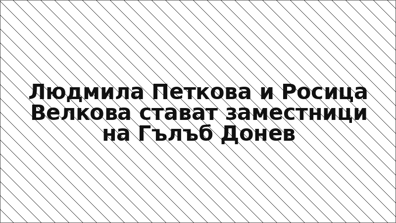 Людмила Петкова и Росица Велкова стават заместници на Гълъб Донев