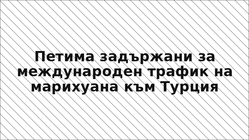 Петима задържани за международен трафик на марихуана към Турция
