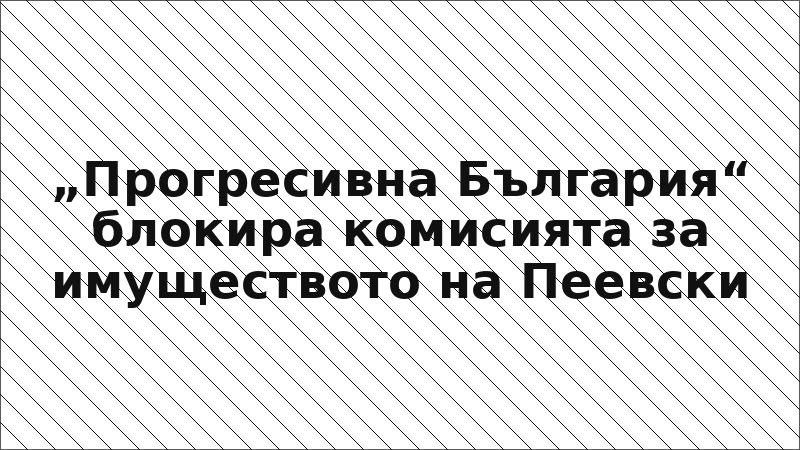„Прогресивна България“ блокира комисията за имуществото на Пеевски