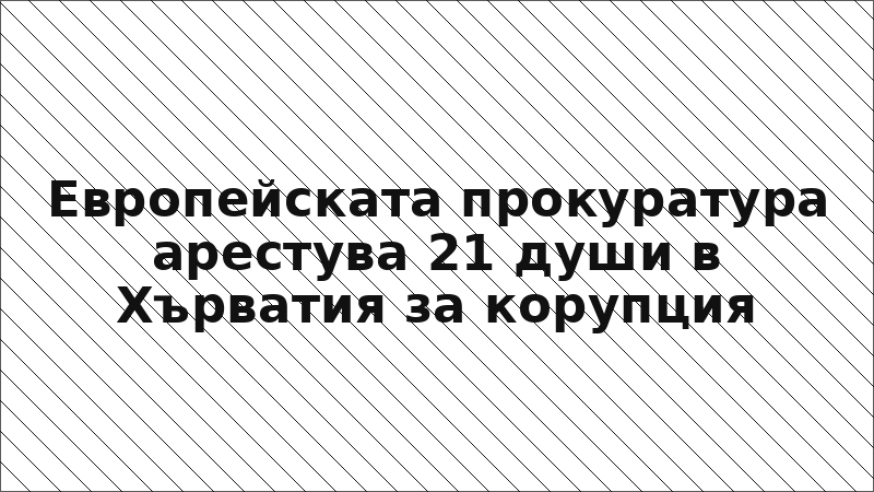 Европейската прокуратура арестува 21 души в Хърватия за корупция