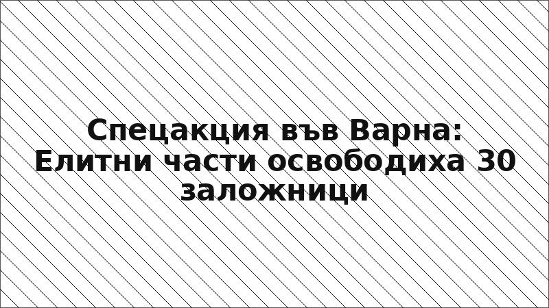 Спецакция във Варна: Елитни части освободиха 30 заложници