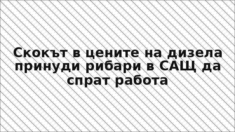 Скокът в цените на дизела принуди рибари в САЩ да спрат работа