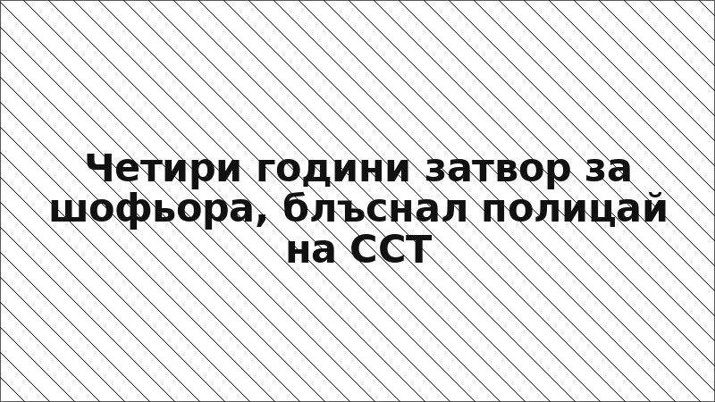 Четири години затвор за шофьора, блъснал полицай на ССТ