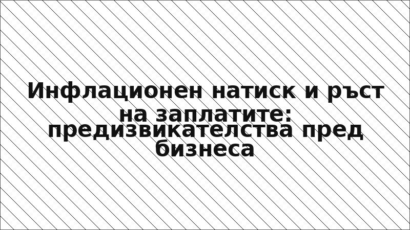 Инфлационен натиск и ръст на заплатите: предизвикателства пред бизнеса