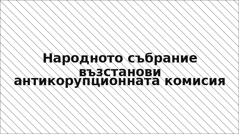 Народното събрание възстанови антикорупционната комисия