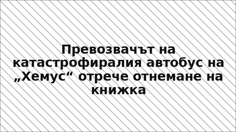 Превозвачът на катастрофиралия автобус на „Хемус“ отрече отнемане на книжка