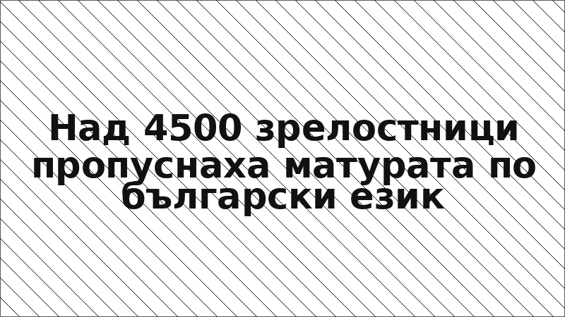 Над 4500 зрелостници пропуснаха матурата по български език