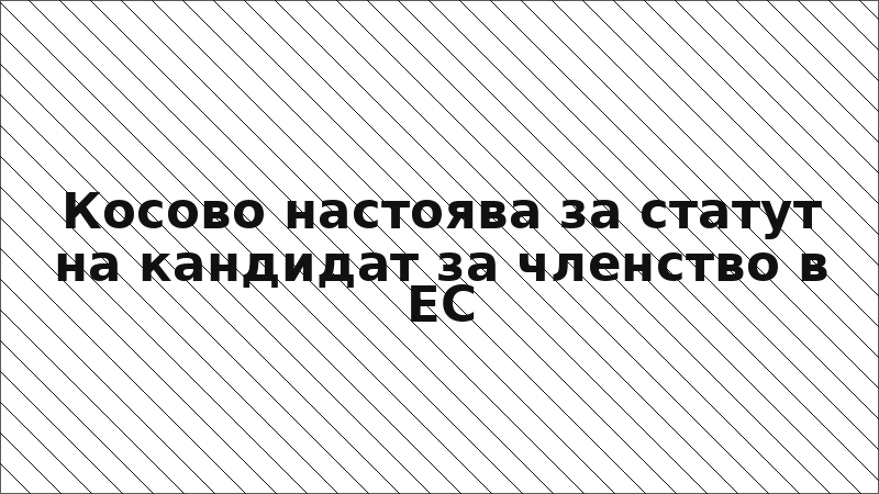 Косово настоява за статут на кандидат за членство в ЕС