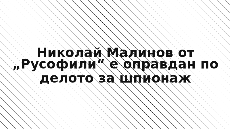 Николай Малинов от „Русофили“ е оправдан по делото за шпионаж