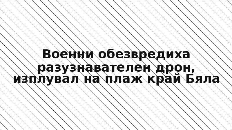 Военни обезвредиха разузнавателен дрон, изплувал на плаж край Бяла