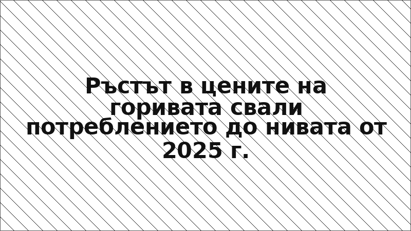 Ръстът в цените на горивата свали потреблението до нивата от 2025 г.