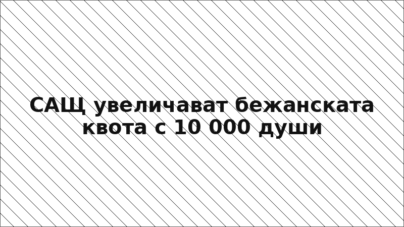 САЩ увеличават бежанската квота с 10 000 души