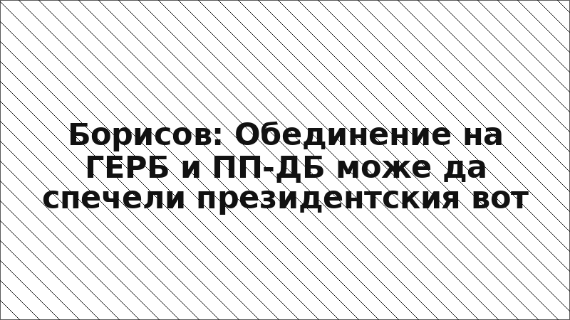 Борисов: Обединение на ГЕРБ и ПП-ДБ може да спечели президентския вот