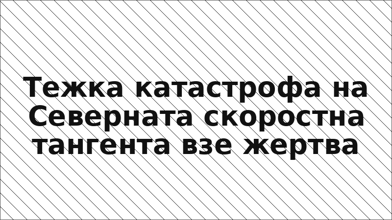 Тежка катастрофа на Северната скоростна тангента взе жертва