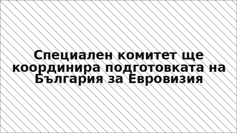 Специален комитет ще координира подготовката на България за Евровизия
