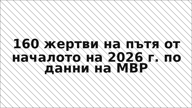 160 жертви на пътя от началото на 2026 г. по данни на МВР