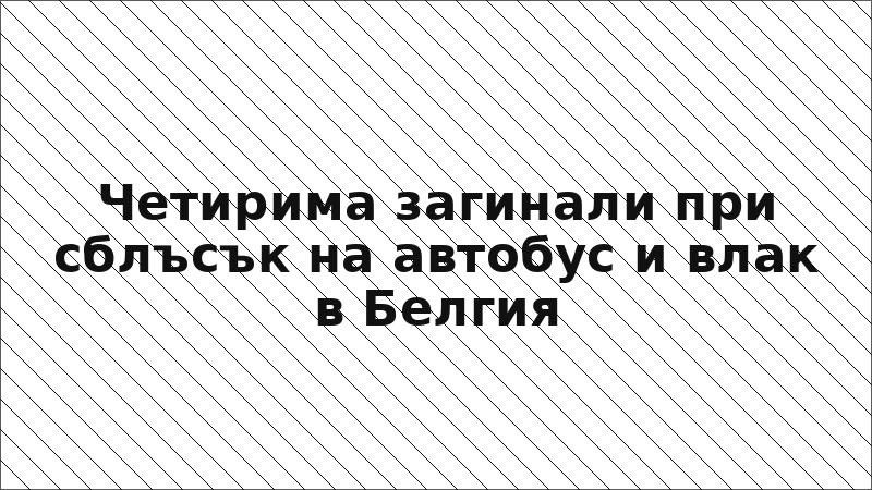 Четирима загинали при сблъсък на автобус и влак в Белгия