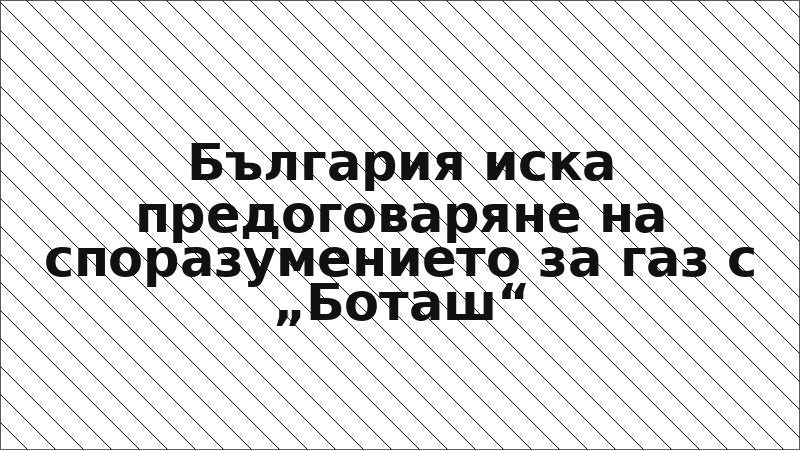България иска предоговаряне на споразумението за газ с „Боташ“