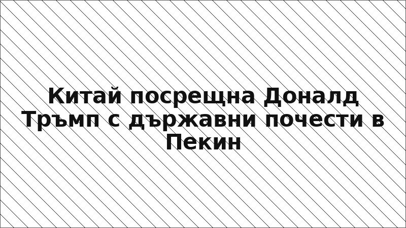 Китай посрещна Доналд Тръмп с държавни почести в Пекин