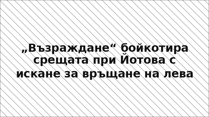 „Възраждане“ бойкотира срещата при Йотова с искане за връщане на лева