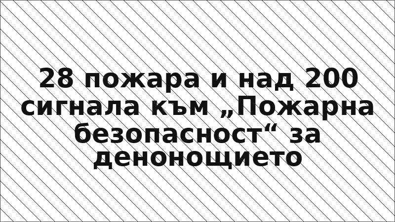 28 пожара и над 200 сигнала към „Пожарна безопасност“ за денонощието
