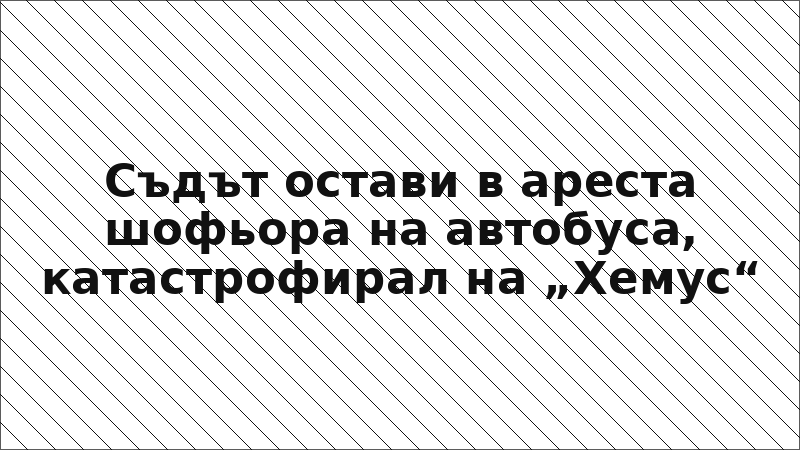 Съдът остави в ареста шофьора на автобуса, катастрофирал на „Хемус“