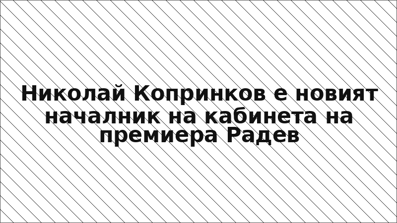 Николай Копринков е новият началник на кабинета на премиера Радев