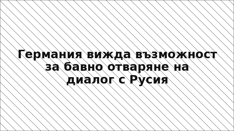 Германия вижда възможност за бавно отваряне на диалог с Русия
