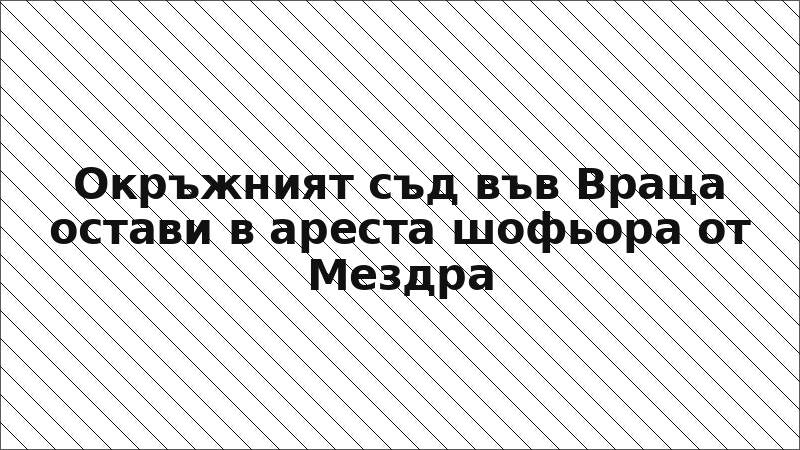 Окръжният съд във Враца остави в ареста шофьора от Мездра