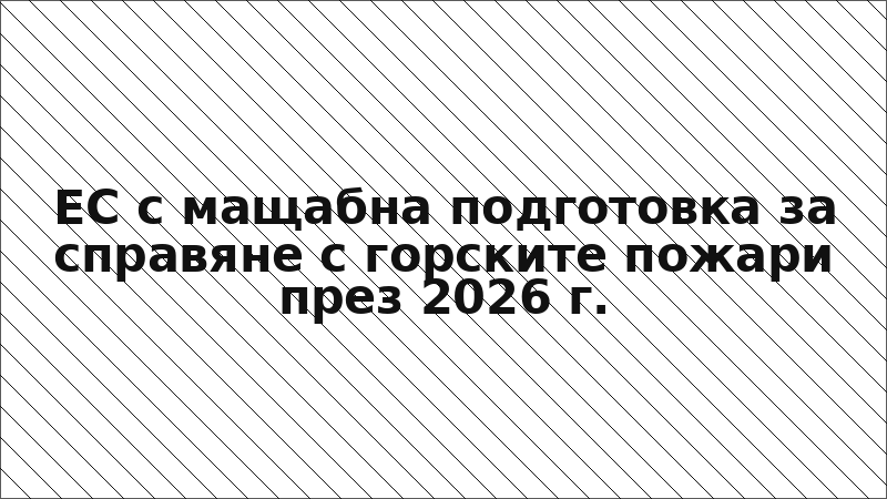 ЕС с мащабна подготовка за справяне с горските пожари през 2026 г.