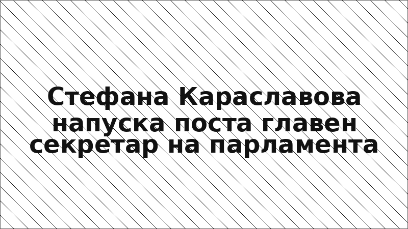 Стефана Караславова напуска поста главен секретар на парламента