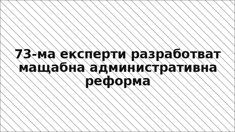 73-ма експерти разработват мащабна административна реформа