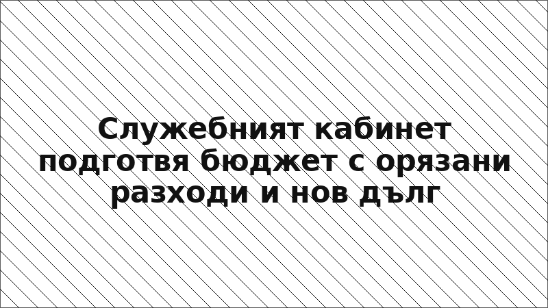 Служебният кабинет подготвя бюджет с орязани разходи и нов дълг