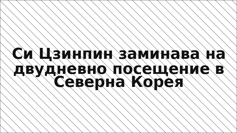 Си Цзинпин заминава на двудневно посещение в Северна Корея